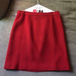 Red pencil skirt